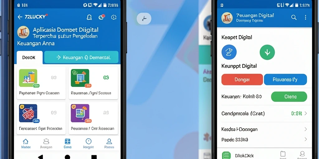 Tampilan antarmuka utama aplikasi 72LUCKY yang user-friendly.