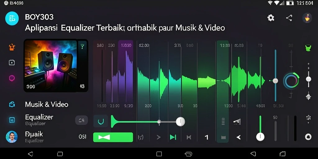 Antarmuka BOY303 yang intuitif dan fungsional untuk Equalizer.