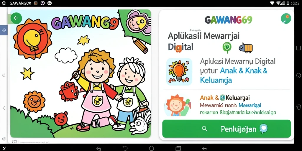 Antarmuka GAWANG69 menunjukkan fitur mewarnai digital yang interaktif.