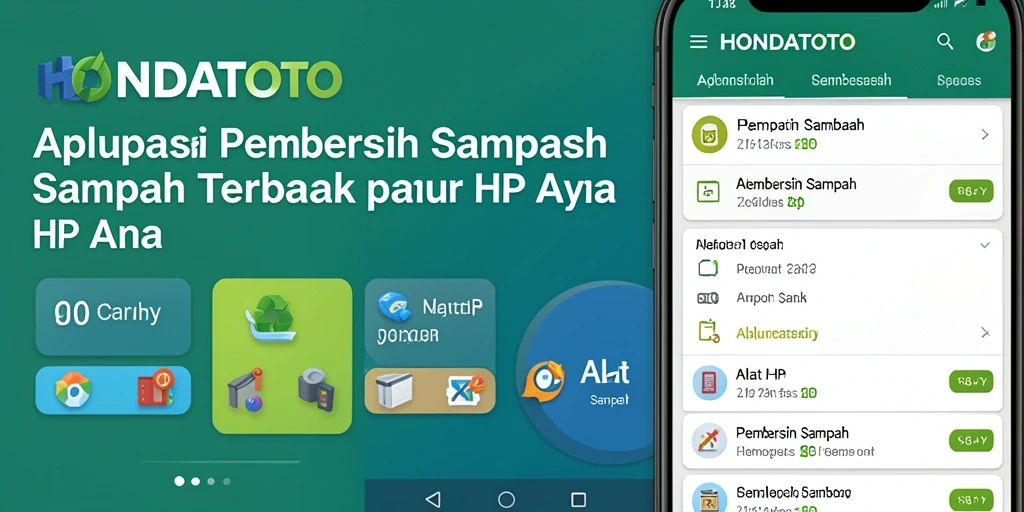 Antarmuka HONDATOTO saat membersihkan sampah di HP.