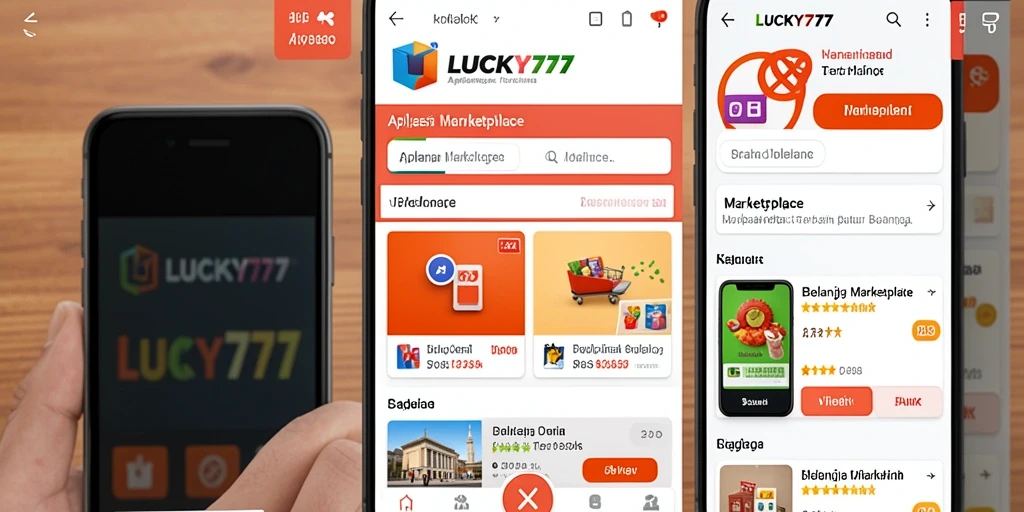 Antarmuka pengguna aplikasi LUCKY777 yang intuitif dan menarik.