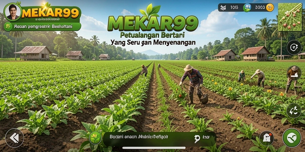 Antarmuka MEKAR99 yang menarik dan fungsional dalam game Bertani.