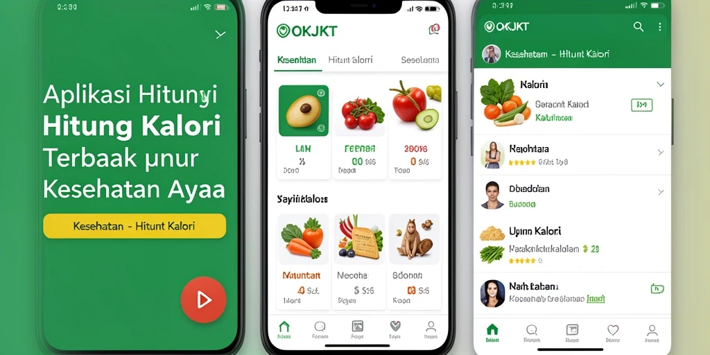 Tampilan antarmuka OKJKT yang user-friendly untuk Hitung Kalori.
