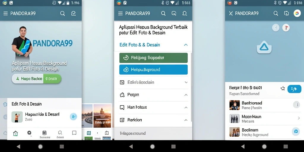 Antarmuka PANDORA99 yang mudah digunakan untuk menghapus latar belakang gambar.