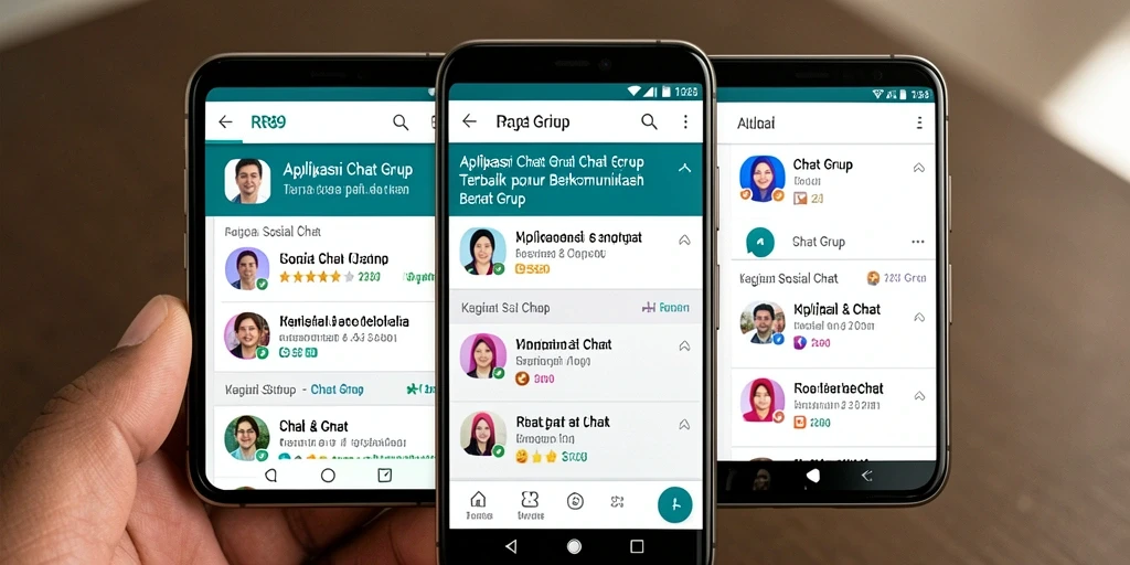Tampilan antarmuka RR89 yang sederhana dan menarik untuk Chat Grup.